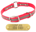 HOT PINK little dawg VISIBILITY 3/4 in. Biothane Puppy & Small Dog O-Ring Collar -- 15 in. Neck