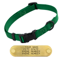 KELLY GREEN LONG 3/4 in. QUICK DAWG Nylon Quick Release Collar