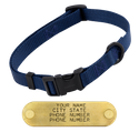 NAVY BLUE LONG 3/4 in. QUICK DAWG Nylon Quick Release Collar