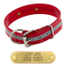 RED 1-1/2 in. Beaded Reflective D-End Dog Collar