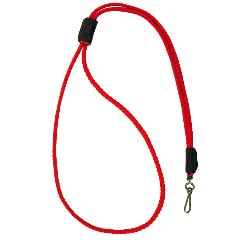 Red Mendota Premium Solid Braid Lanyard