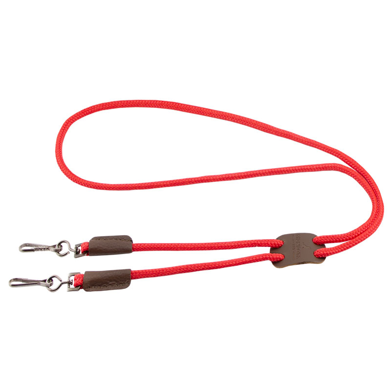 Red Mendota Solid Braid Lanyard Double Snap