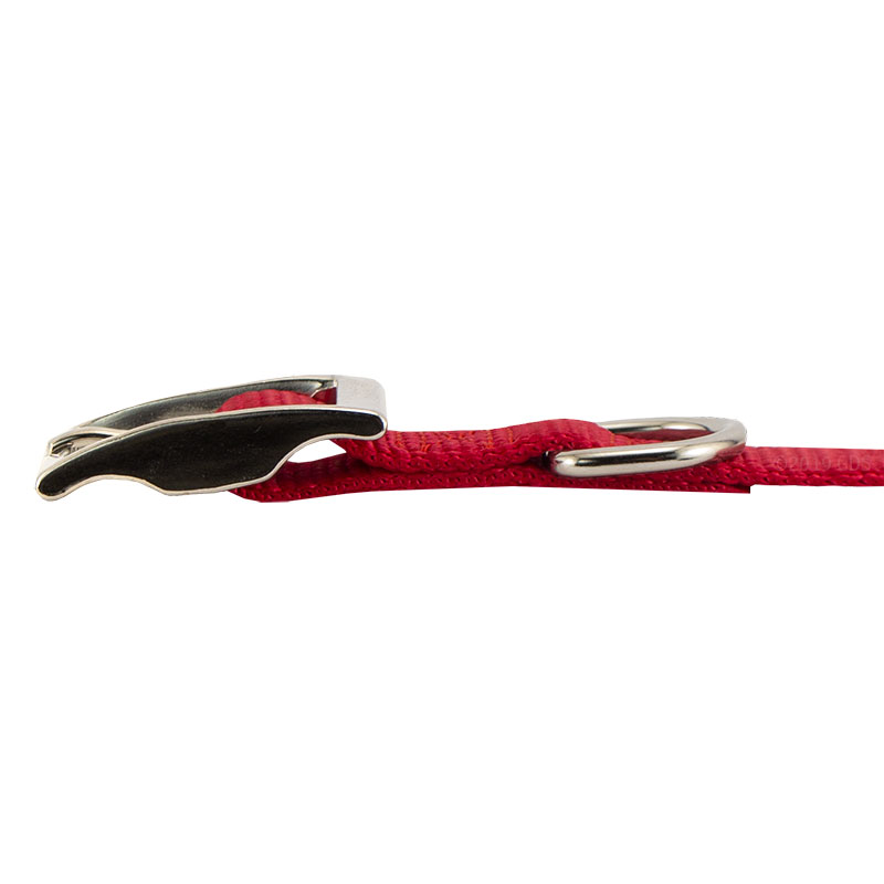 Red Nylon Dog Collar Buckle Edge Detail