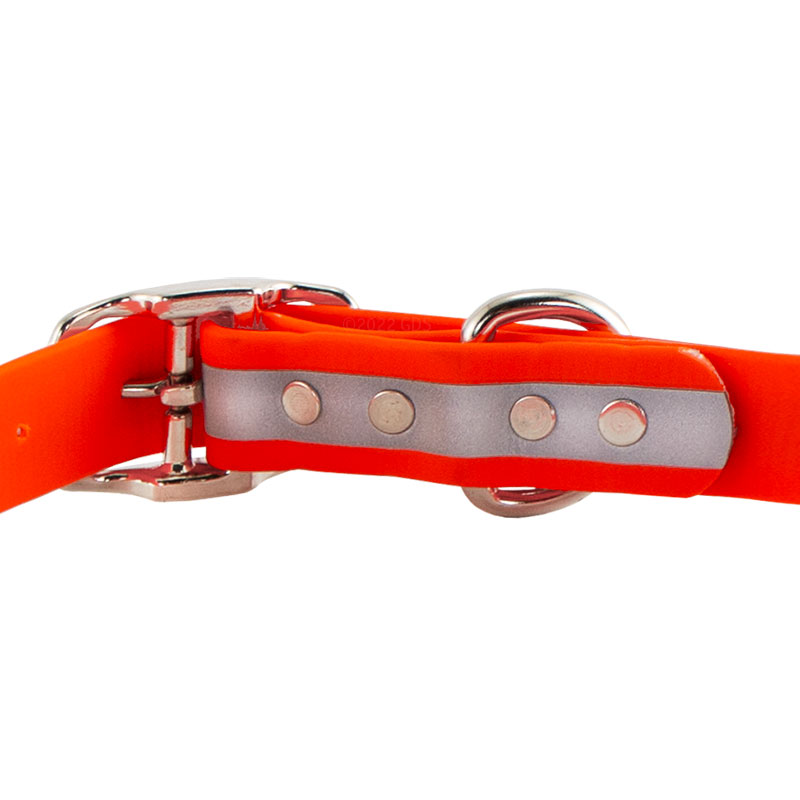 Reflective Biothane Standard Collar Buckle Back