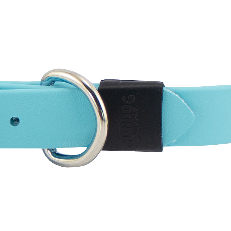 MOPIX Super Heavy Biothane Center Ring Collar Keeper Detail.