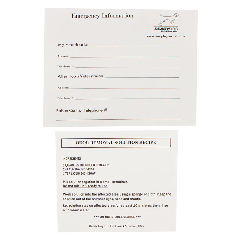Information & Recipe Cards