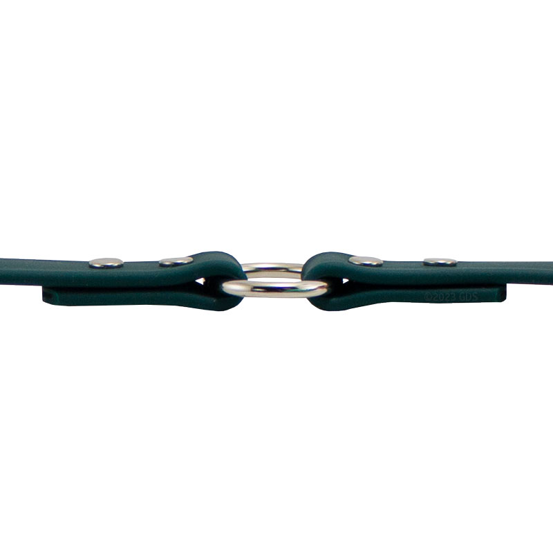 Super Heavy Biothane Center Ring Collar Ring Side Detail