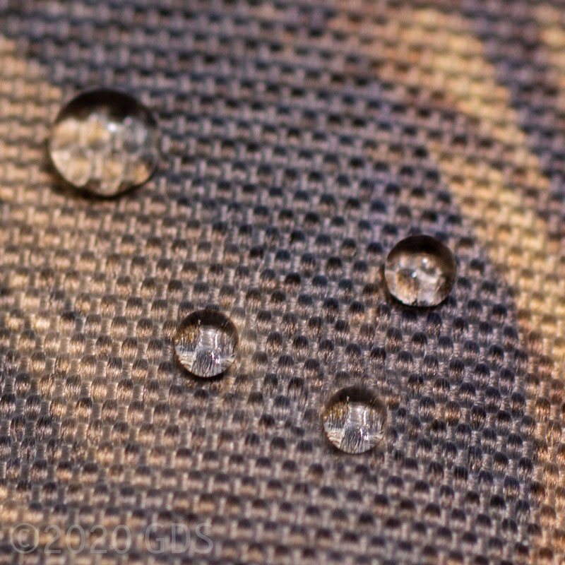 Water Beading on True Timber DRT Camo 