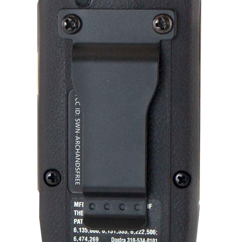 Dogtra Arc Handsfree Plus Transmitter Back with Clip Detail