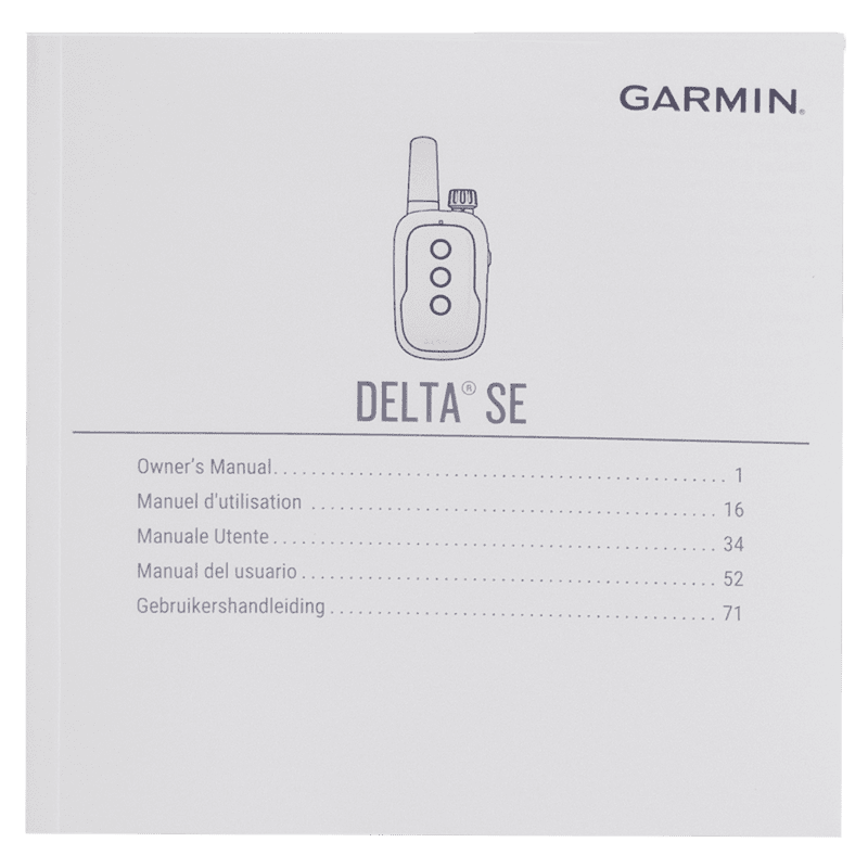 Delta SE Manual