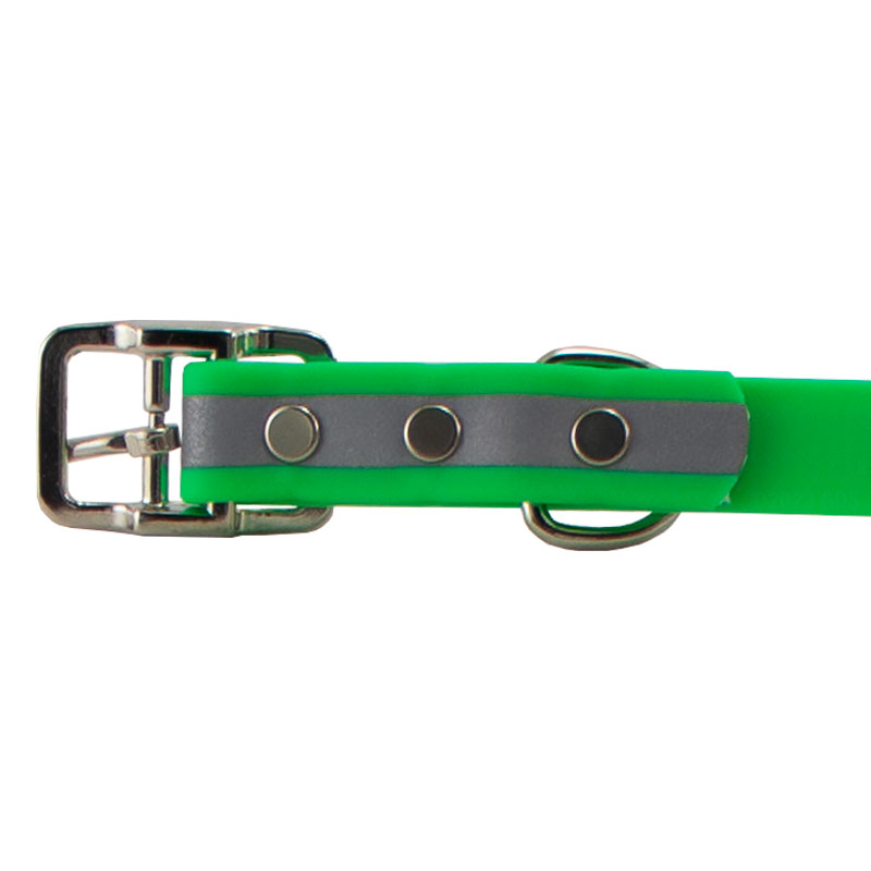 Reflective Biothane Standard Collar Buckle Detail