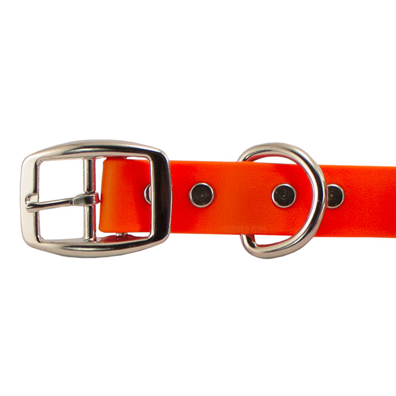 Super Heavy Biothane Center Ring Collar Buckle Detail