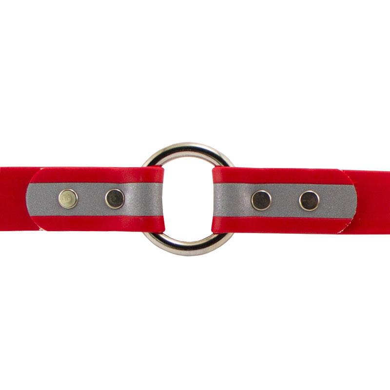 Reflective Biothane Center Ring Collar Ring Detail