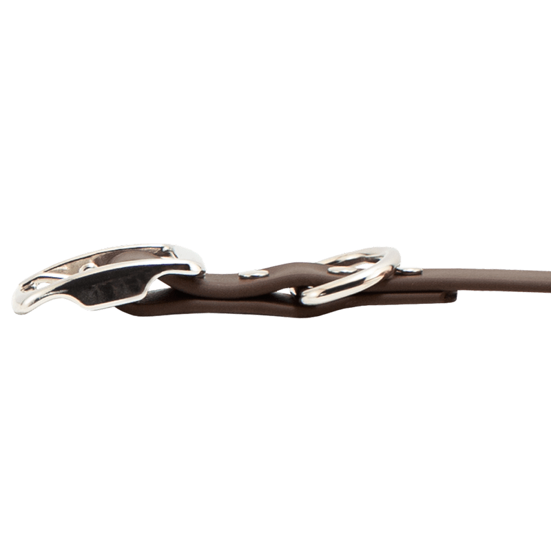 Super Heavy Biothane Center Ring Collar Buckle Side Detail
