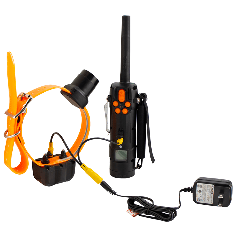 SPR5300 Transmitter and Collar on Charger Detail