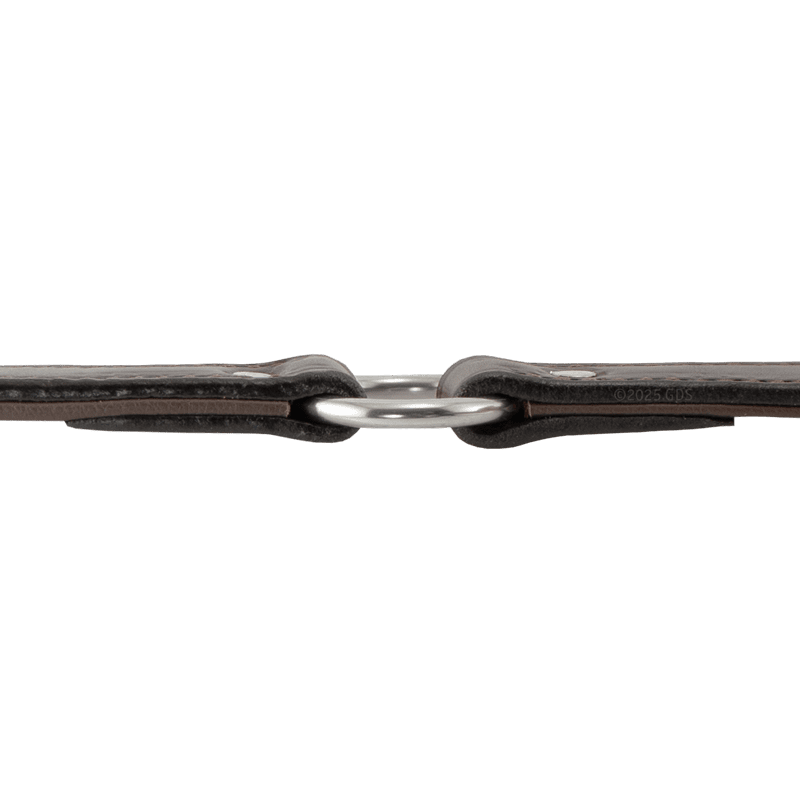 Leather Dog Collar Center Ring Edge Detail