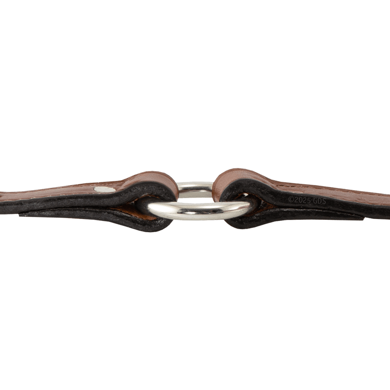 Mahogany Leather Dog Collar Center Ring Edge Detail