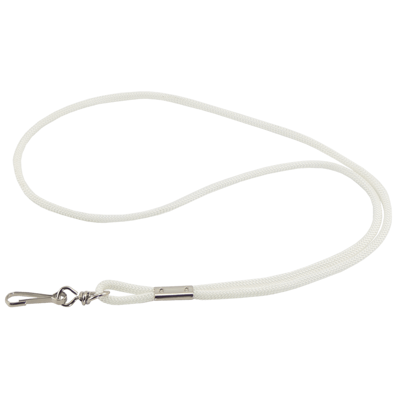 White Nylon Whistle Lanyard