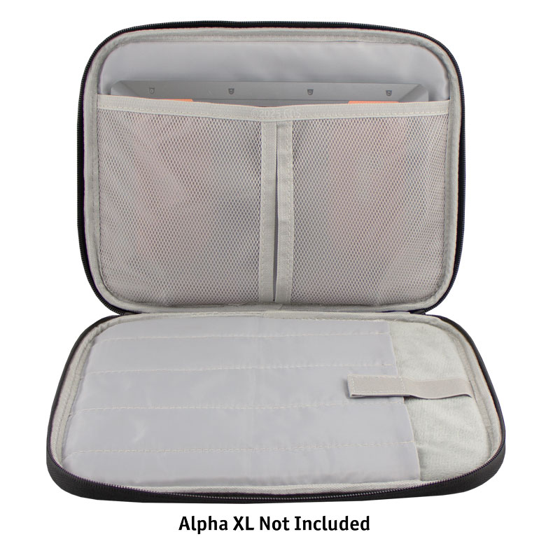 Protective Carrying Case with Alpha XL in Top Pocket