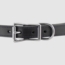 Black Leather Dog Collar Front Buckle Detail