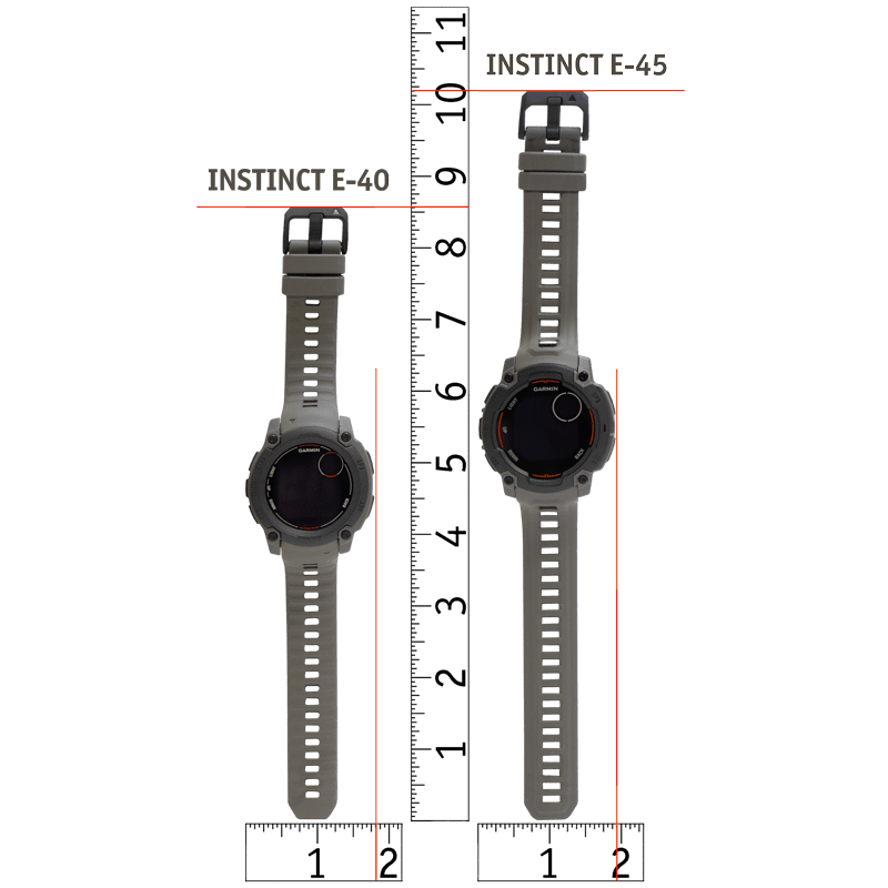 Garmin Instinct-E Watch Size Comparison