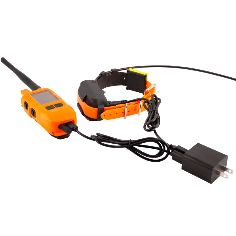 Pathfinder 2 Mini Compass Collar and Handheld on Charger