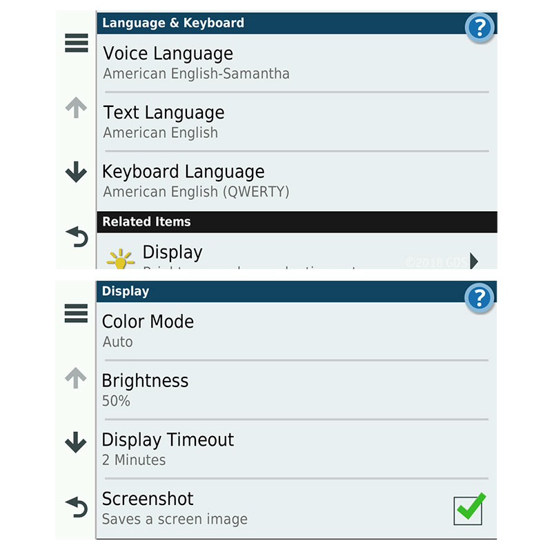 Garmin DriveTrack 71 Screen Detail
