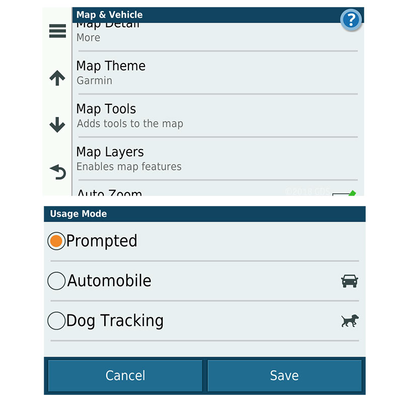 Garmin DriveTrack 71 Screen Detail