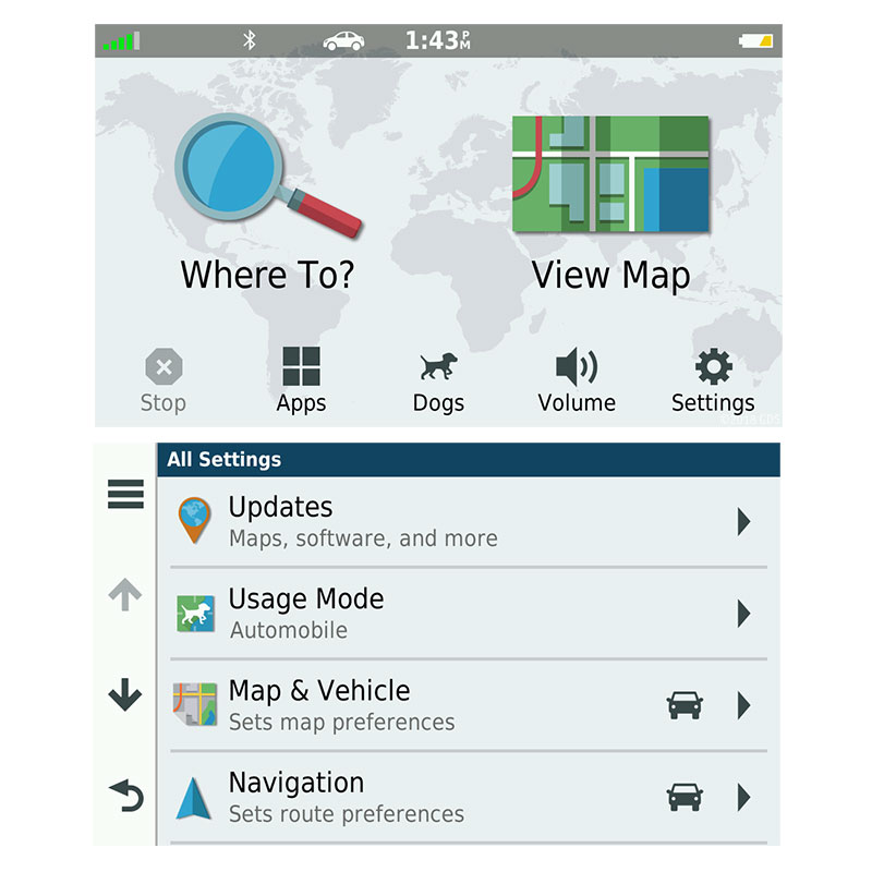 Garmin DriveTrack 71 Screen Detail