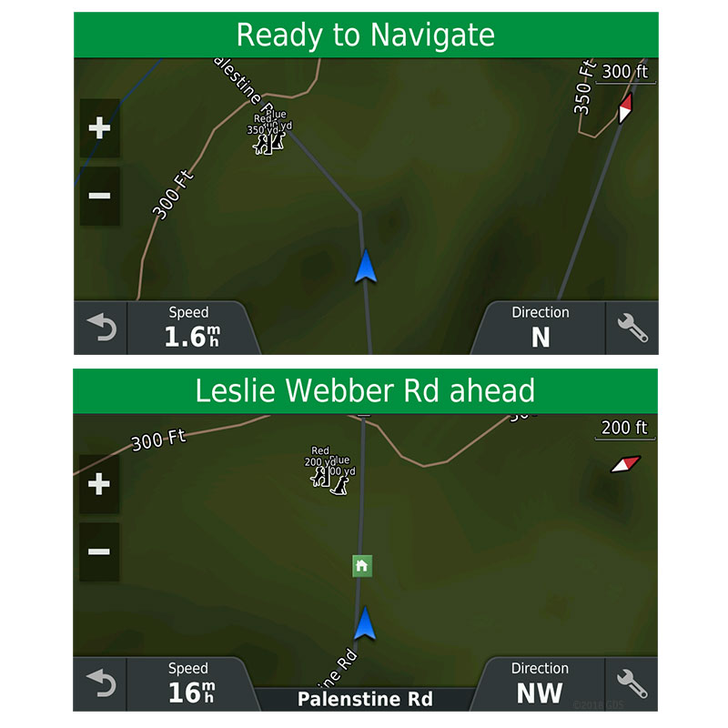 Garmin DriveTrack 71 Screen Detail