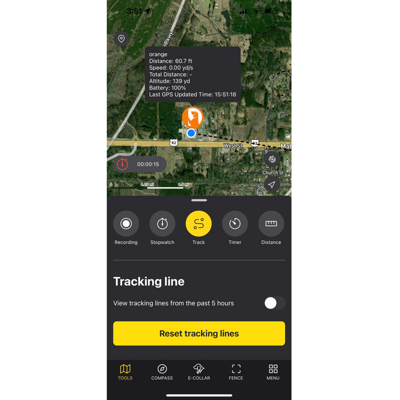 Pathfinder 2 Compass Tracking Line Screen