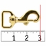 Solid Brass Bolt Snap Size Detail