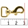 Solid Brass Bolt Snap Size Detail