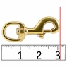 Solid Brass Bolt Snap Size Detail