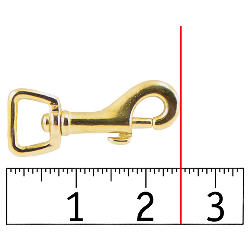 Solid Brass Bolt Snap Size Detail