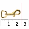 Solid Brass Bolt Snap Size Detail