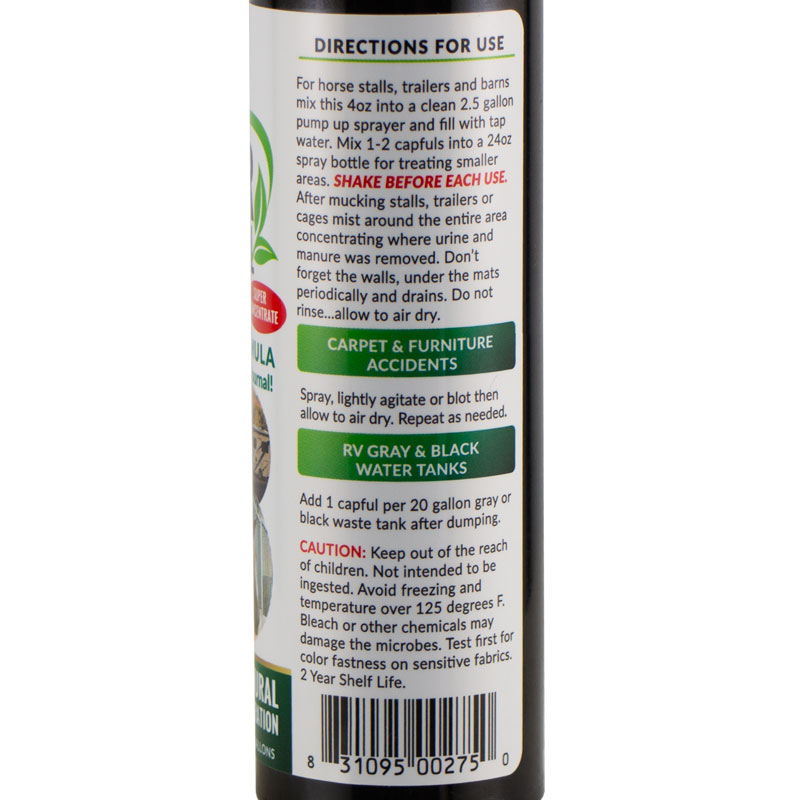 Show Out Odor Control Directions