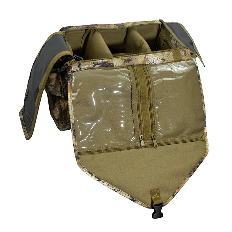 Shell Shocker XLT Optifade Blind and Gear Bag Open