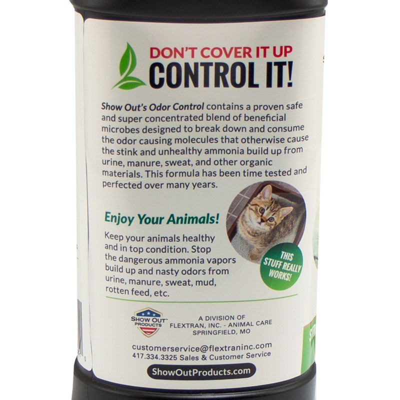 Show Out Odor Control Label
