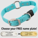 SKY BLUE BIG DAWG 1 in. Biothane O-Ring Collar