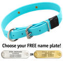 SKY BLUE BIG DAWG 1 in. Biothane D-End Collar
