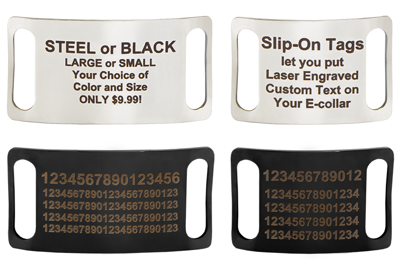 Steve's SLIDE-ON TAGS Laser Engraved Collar ID Plates