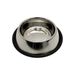 Small Stainless Steel No-Tip Dog Food & Water Bowl #8302 -- approx 32 oz.