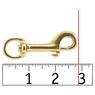 Solid Brass Bolt Snap Size Detail