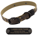 STEALTH Dawg -- CAMO 1 in. Biothane Standard Dog Collar with Black Hardware