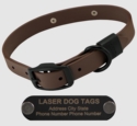 STEALTH Dawg -- CHOCOLATE BROWN 1 in. Biothane Collar with Black Hardware
