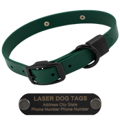  shop STEALTH Dawg -- FOREST GREEN 1 in. Biothane Collar with Black Hardware