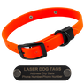 STEALTH Dawg -- ORANGE 1 in. Biothane Collar with Black Hardware