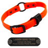 STEALTH Dawg -- ORANGE 1 in. Biothane O-Ring Collar with Black Hardware