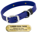 LASER BIG DAWG -- ROYAL BLUE 1 in. Biothane Standard Collar